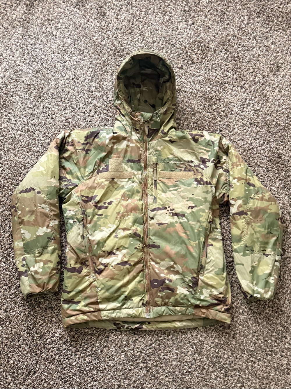 Military-Style Camo Field Jacket - Green Multicam